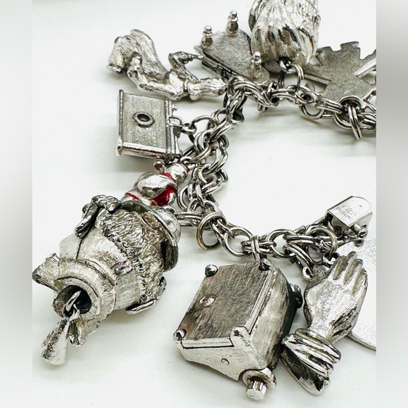 Vintage Sterling Charm Bracelet - Picture 7 of 17